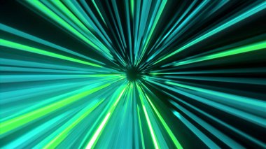 Çizgilerin ve çizgilerin hareketleriyle soyut bir arkaplan. Hareket. Enerji akışı, dönen tünelin içinde uçan kozmik desen