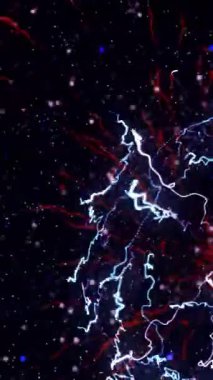 Siyah arka planda izole edilmiş, kusursuz döngülü kadın yumurtası soyut illüstrasyonuna yakın çekim. İnsan yumurta hücresi, döllenme konsepti.