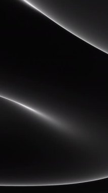 Zarif siyah ve beyaz eğriler içeren soyut bir tasvir, şık ve çağdaş bir kompozisyon oluşturur