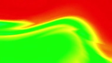 Yeşil ve kırmızı tonlarda canlı gölgelerin patladığı soyut bir dalga, çarpıcı bir arka plan tasarımı için ideal.