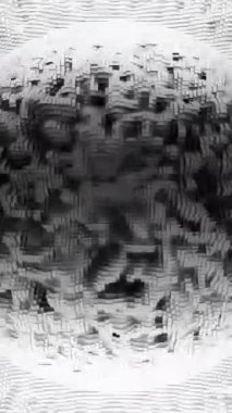 Tamamen büyüleyici soyut bir desen hem siyah hem de beyaz gölgelerde karmaşık ve büyüleyici detaylar sergiliyor.