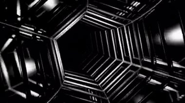 Bu parlak ve modern altıgen tünelde bir yolculuğa çıkın. Karmaşık, büyüleyici yansıtıcı yüzeylerle donatılmış.