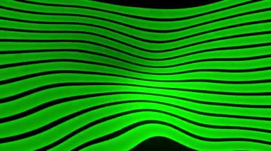 Bu dinamik video, modern ve çekici bir estetik alandaki yenilik ve işbirliğini ima eden siyah dalgalı yeşil bir arkaplan içerir.