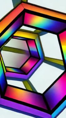 Renklerle dolu bir kaleydoskop içinde canlı bir yolculuk yaşayın. Bu video, izleyicileri büyüleyen göz aldanmaları ve desenler sergiliyor.