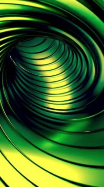 Büyüleyici ve büyüleyici yeşil spiral tasarımı hem derinliği hem de dinamik hareketi anımsatıyor.