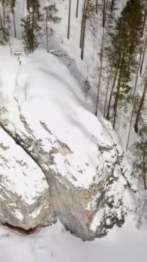Havadan bakıldığında, kış boyunca yoğun ve büyüleyici bir ormanla kaplı görkemli bir kar tabakası görülüyor. Menkul Kıymetler