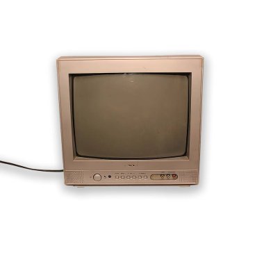 Eski tasarımı ön plana çıkaran klasik bir CRT TV, nostaljik dekorları veya medya koleksiyonlarını geliştirmek için mükemmel