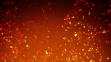 Bu canlı video kırmızı ve sarı kalplerin koyu kırmızı bir zemin karşısında sıcak bir atmosfer yarattığını gösteriyor. Işıl ışıl elementler büyü ekler, sevinç ve kutlamaları arttırır
