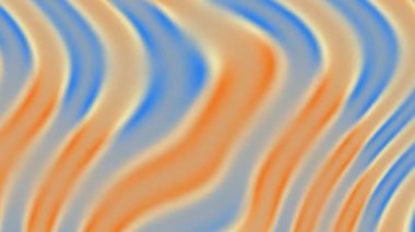 Canlı ve akışkan soyut bir tasarım güzel akan dalgaları, turuncu ve mavi renklerin karışımını sergiliyor.