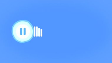 Görsel olarak çekici grafikler canlı mavi bir arkaplan üzerinde oyun duraklat düğmeleri ve ses dalga formlarını özelleştirir