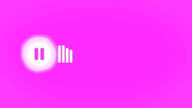 Bu şık ve canlı pembe ses görüntüleme oyun ve duraklama özellikleri için etkileşimli kontrolleri içerir