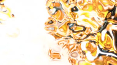 Büyüleyici ve büyüleyici soyut bir animasyon. Sıvı altın ve siyah bir arada güzel bir şekilde dönüyor.