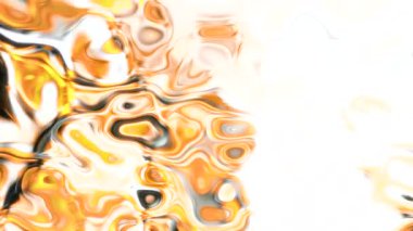 Canlı ve akışkan şekiller, turuncu, siyah ve beyaz zengin renklerle birlikte, dinamik soyut görüntüler oluşturur.