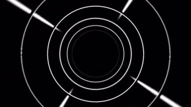 Siyah arkaplan üzerinde soyut dönen kablo tünel animasyonu. Tasarım