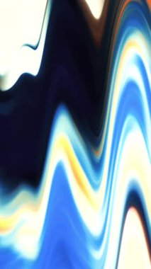 Değişik mavi ve turuncu tonlardaki canlı ve dalgalı desenler birleşerek enerjik bir görsel deneyim yaratıyor.