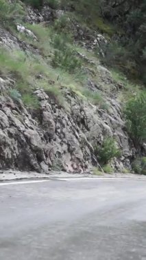 Motosikletçiler güçlü motorlarımızı Monako 'daki dağ yılanına bindirirler. Motosikletten son görüntü. Kask takmış pilotlu iki helikopter yavaş çekimde iniyor..