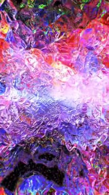 Renkli soyut doku şekil değiştiriyor ve gelişiyor. Büyüleyici bir görsel deneyim yaratıyor.