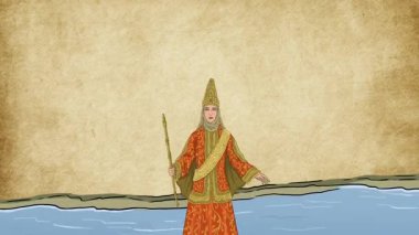 Bizans İmparatorluğu 'nun İmparatoriçesi Theodora yavaş yavaş zaman içinde kayboluyor.