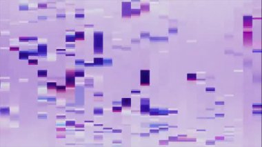 Açık mor arkaplanda hareket eden mor dikdörtgenler soyut ve dinamik bir animasyon oluşturur