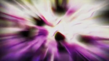 Soyut enerji patlaması dışa doğru mor ve beyaz renkler yayıyor