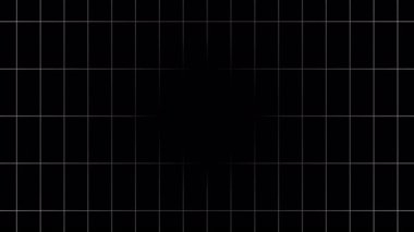 Siyah arkaplan üzerindeki ızgara desen canlandırması genişletiliyor