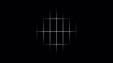 Siyah arkaplanda beyaz ızgara genişler ve solar