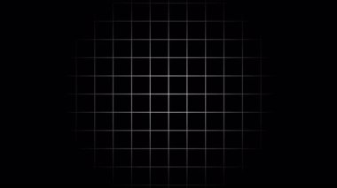 Izgara deseni yavaşça siyah arkaplana kayıyor