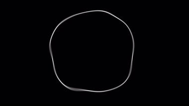 Siyah arkaplanda dönüşen beyaz bir halkanın canlandırması