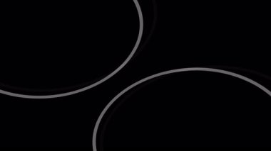 Pürüzsüz beyaz çizgiler siyah arkaplanda zarif bir şekilde hareket ederek soyut ve zarif bir görsel yaratıyor.
