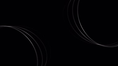 Siyah arkaplan canlandırmasında dönen beyaz halkalar