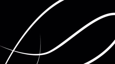 Siyah arka planda beyaz çizgiler büyüyor, hareket ediyor ve çoğalıyor