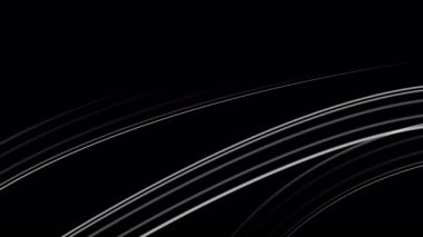 Pürüzsüz beyaz çizgiler siyah arkaplanda hareket ediyor