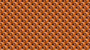 Turuncu kürelerin genişleyen desenlerinin kusursuz animasyonu