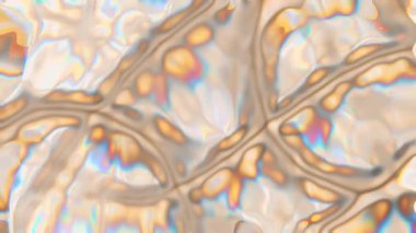 Soyut bej yanardöner sıvı şekil değiştirme arkaplan canlandırması