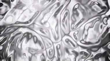 Metalik sıvı cıva şekil değiştiriyor.