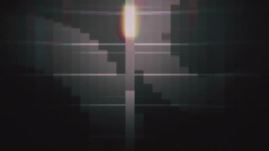 Dijital ışık desenleri dinamik geometrik şekiller oluşturarak büyüleyici ve soyut görsel efektler yaratır.