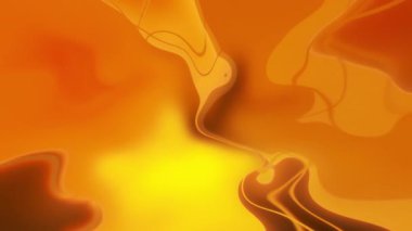 Soyut turuncu ve sarı arkaplan kıvrımlı ve akışkan şekilli pürüzsüz bir animasyon.
