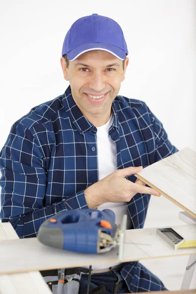 Happy Carpenter Work — Stock Photo, Image
