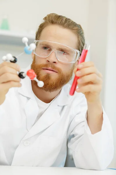 Laboratory Scientist Working Lab Test Tubes — Stock Photo, Image