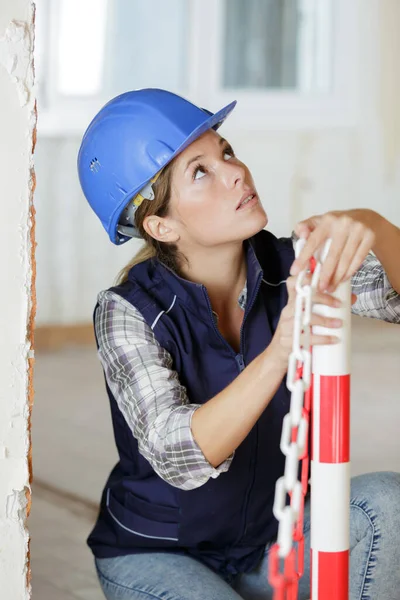 Construction Inspector Looking Ceiling — Stock Photo, Image