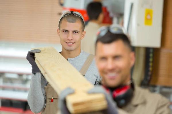 Men Working Timber Cutting Site — Stock Photo, Image