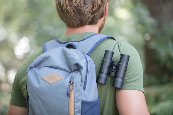 Man Hiker Backpack Enjoying View — Stock Photo, Image