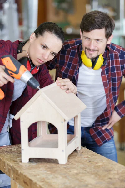 Happy Couple Home Renovation — Foto Stock