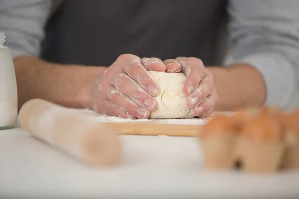 Cropped View Hands Pastry — Stock Photo, Image