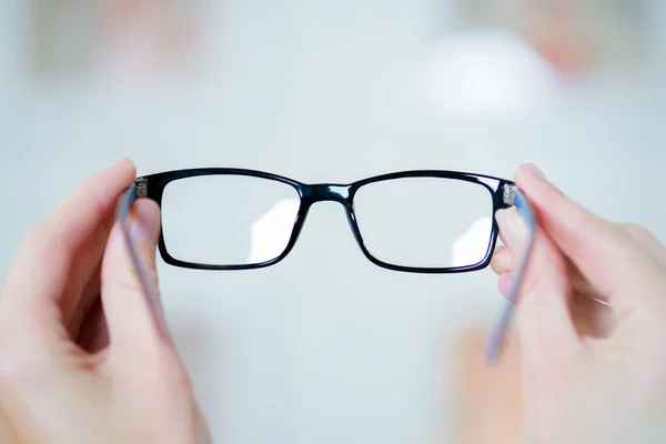 Woman Wearing Pair Eyeglasses — Stockfoto