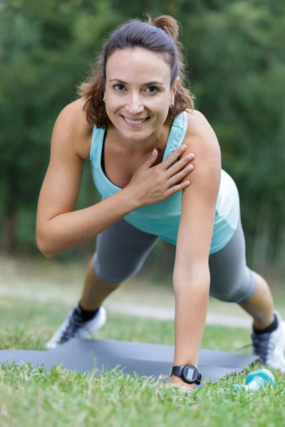 Exercises Hands Plank — Stock Photo, Image