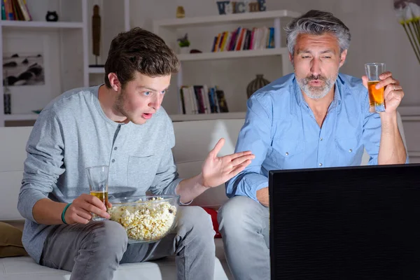 Men Watching Game Television — Stock Photo, Image
