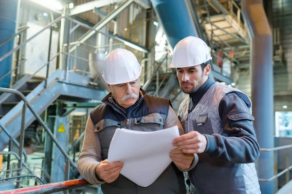 Porträt Von Arbeitern Auf Einem Werk — Stockfoto