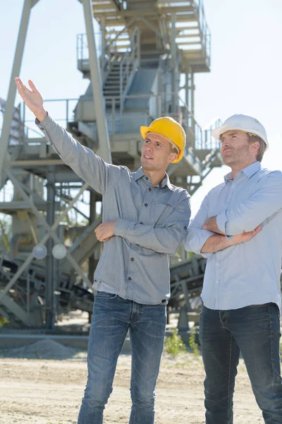 Engineers Investor Meeting Construction Site — Stock Photo, Image
