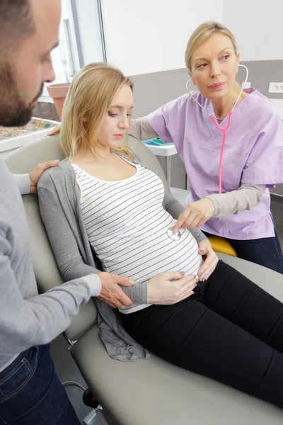 Procedimiento Ecografía Una Mujer Embarazada —  Fotos de Stock